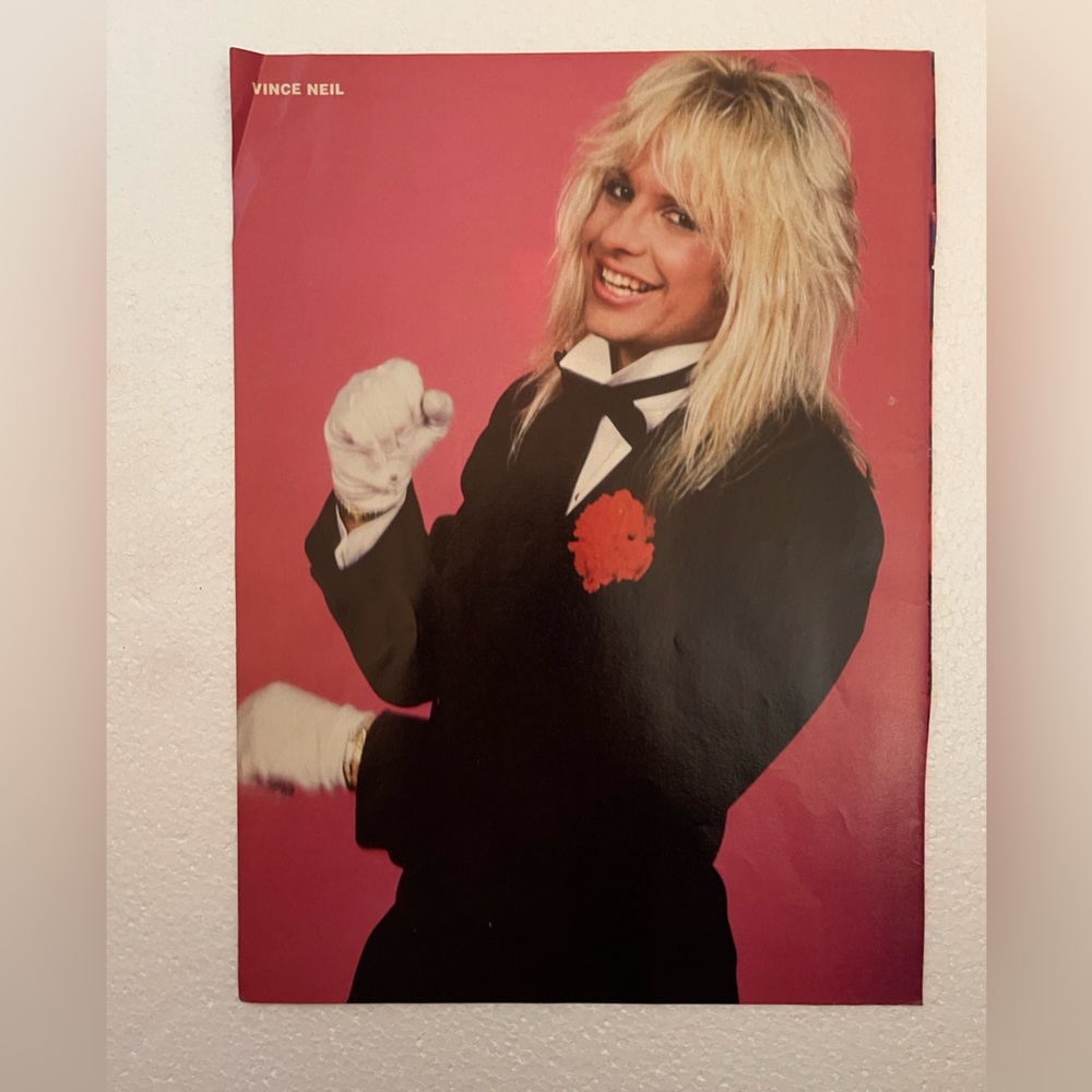 Vintage Music Pinup of Motley Crue’s Vince Neil